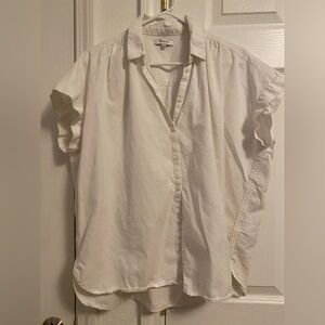Madewell Central Shirt in Pure White Size Large